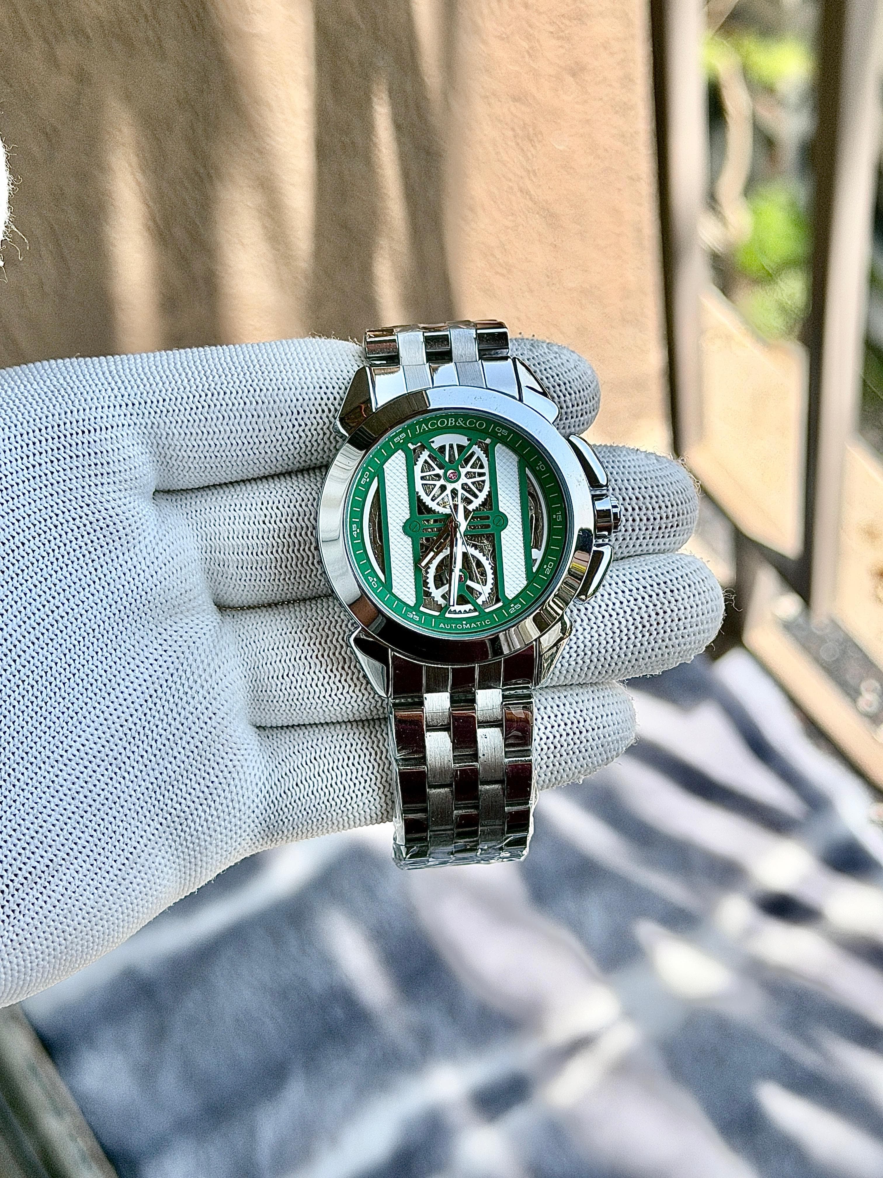 *Jacob & Co Automatic "Silver Green Dial"(1st Time In India)*🔥