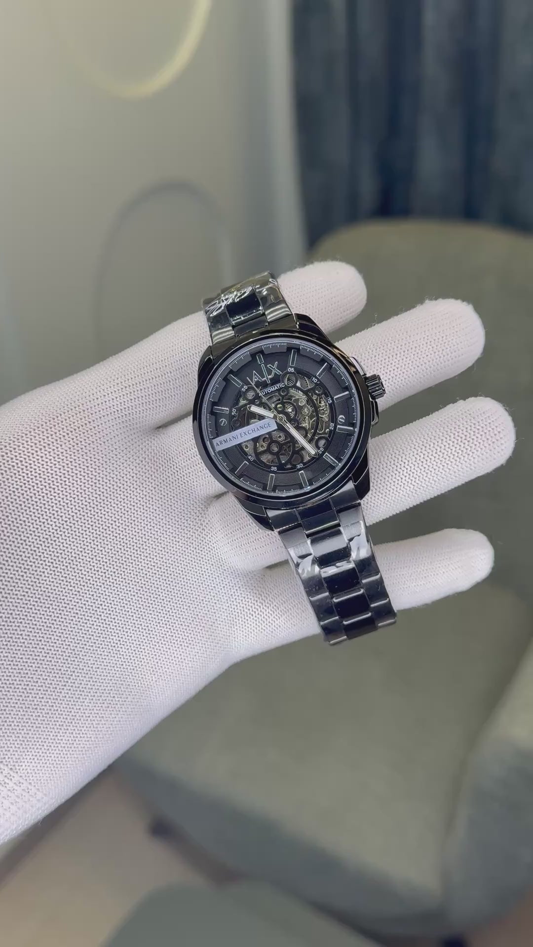 *Product Name : Armani Exchange Automatic  Black Silver 045*