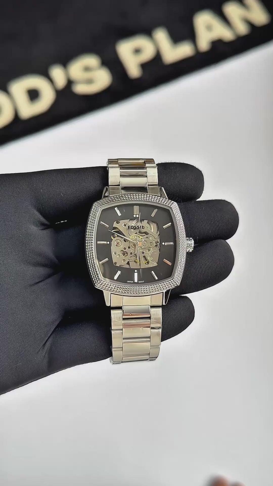 Fossil x Nick Jonas Machine Luxe silver Black