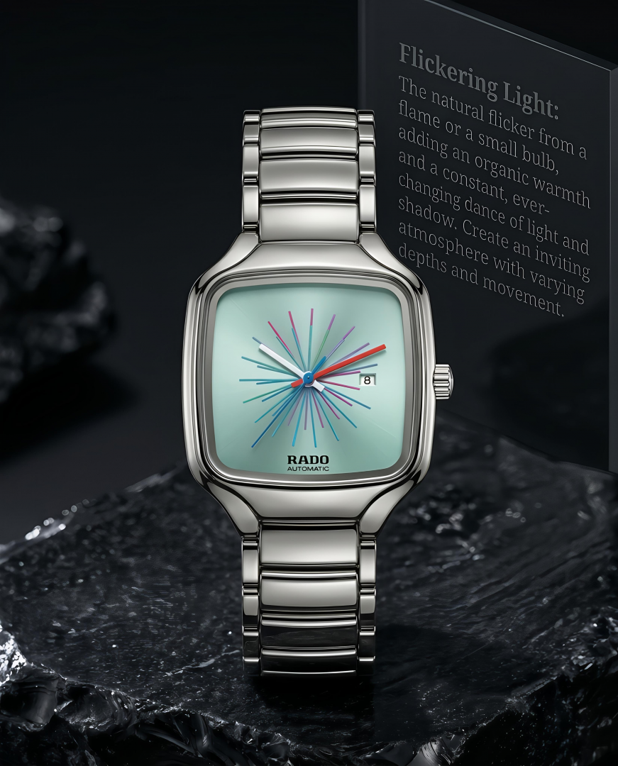 Rado True Square Over the Abyss Silver-SkyBlue