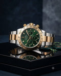 Rolex Daytona Oyster Perpetual Two Tone Gold Green Dial