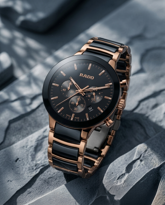 Rado centrix chronograph 2 ton Black copper