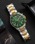 Emporio Armani 100Meter Chronograph 2Ton-Gold-Green