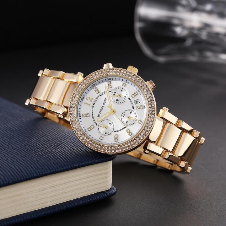 Michael Kors Parker Gold-White