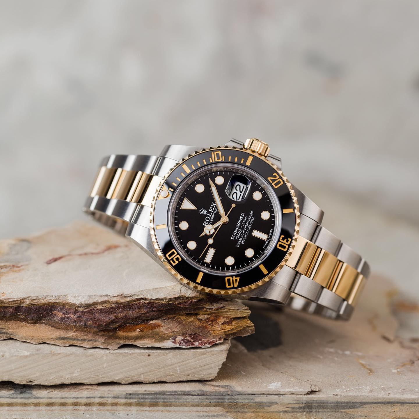 Rolex Oyster Perpetual Submarine 2Ton-Gold-Black