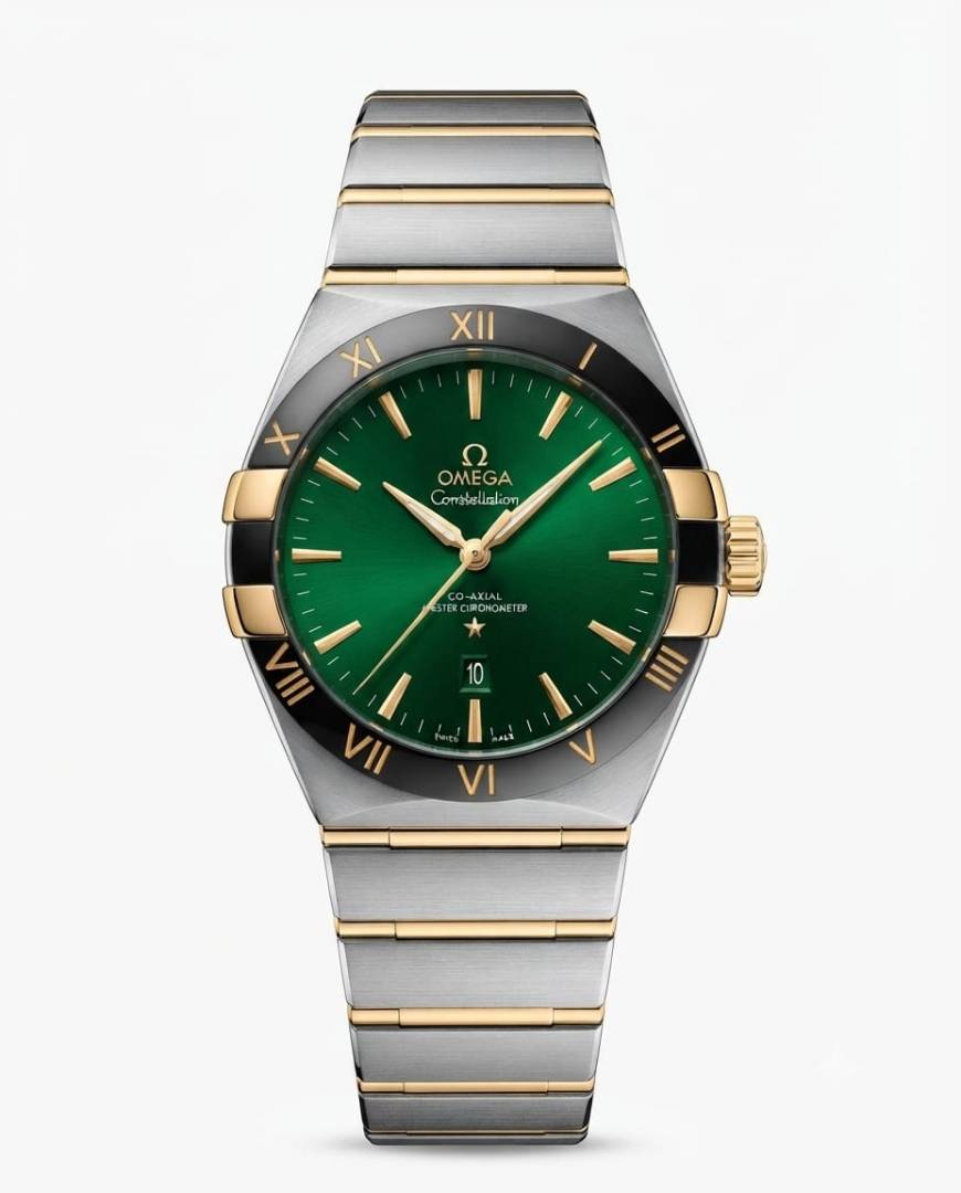 Omega Constellation Co-Axial Chornometer Two Tone Green Dial
