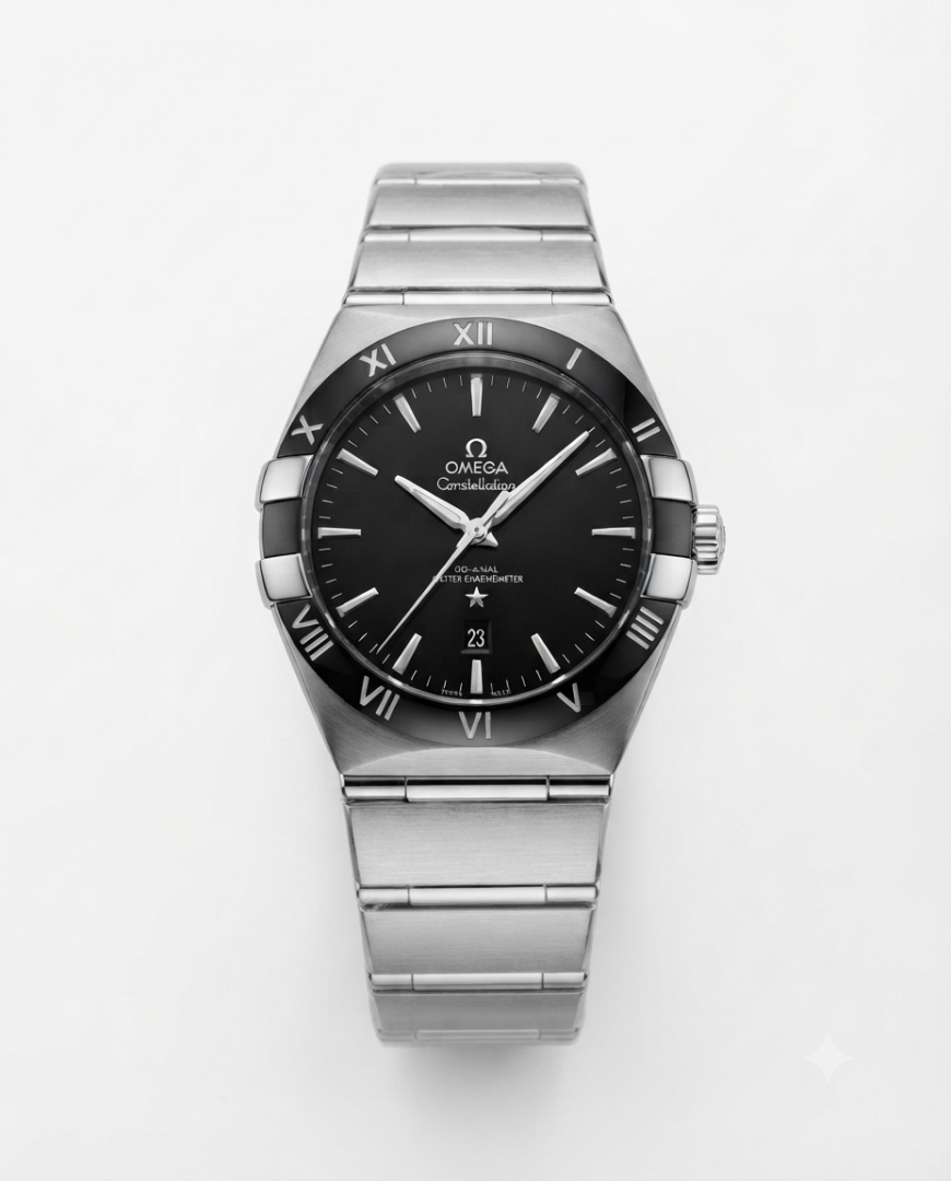 Omega Constellation Co-Axial Chornometer Silver Black Dial