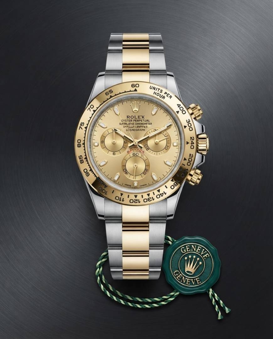 ROLEX Daytona Oyster Perpetual Two Tone Gold To Gold Dial