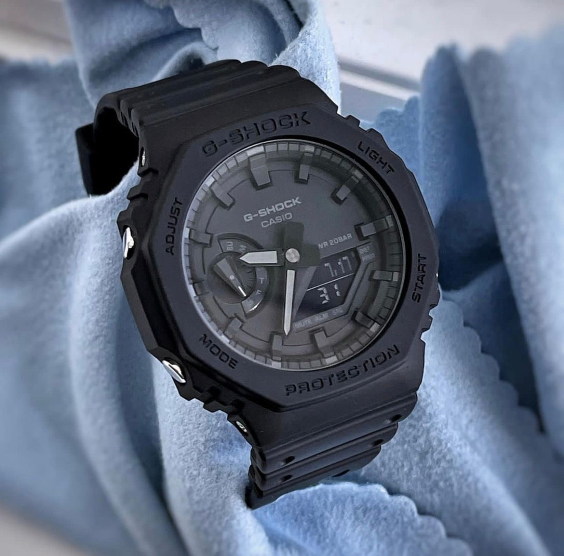 G SHOCK CASIO GA-2100-1A1 ANALOG-DIGITAL WITH ORIGINAL BOX