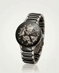 Rado Centrix Automatic Open Heart black silver and black bazzle