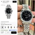 SEIKO MOD DATE JUST BLACK ARABIC DIAL 674