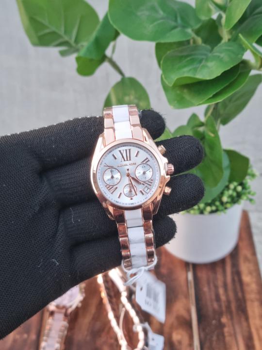 Michael Kors Bradshaw Twotone White Dial AT433