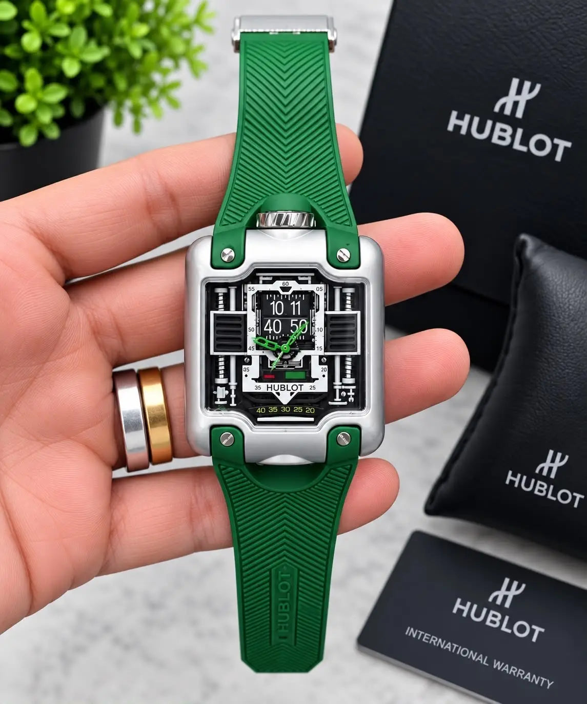 HUBLOT_SILVER-GREEN