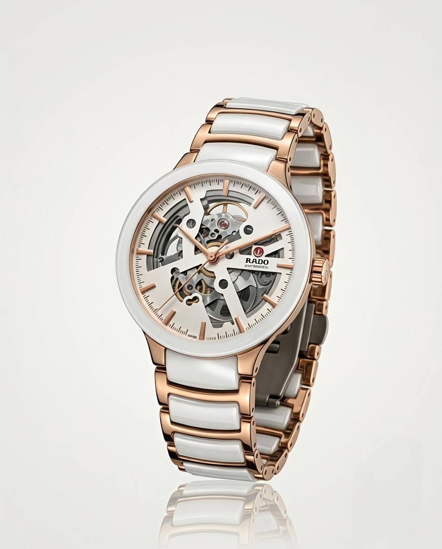 Rado Centrix Automatic Open Heart white copper and white bazzle