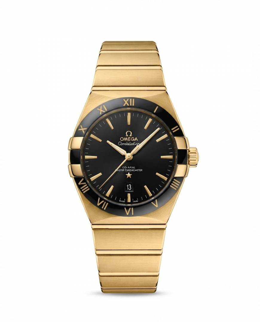 Omega Constellation Co-Axial Chornometer Gold Black Dial